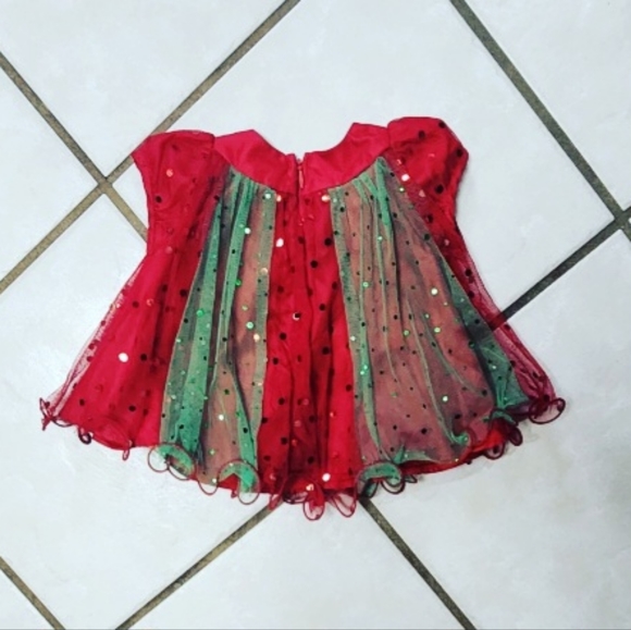 Bonnie Baby Babygirl Christmas Dress Size 3/6M - Picture 2 of 2